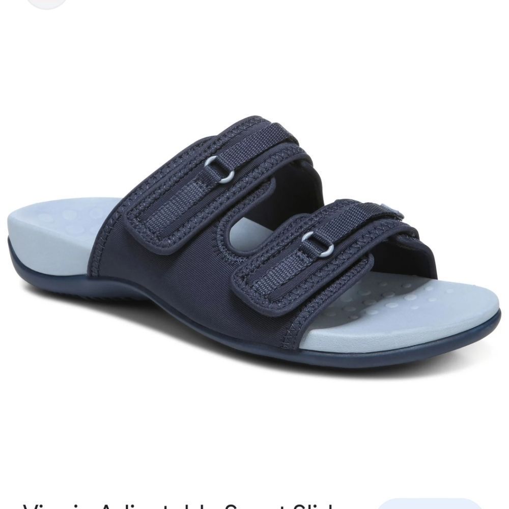 Women's Navy Blue Adjustable Slide Sandal